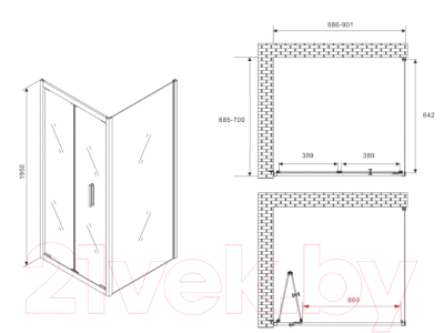 Купить Душевой уголок Abber Sonnenstrand AG07090B-S70B в Гродно