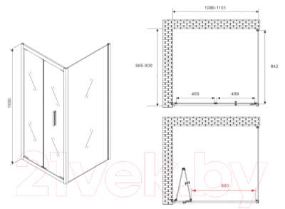 Душевой уголок Abber Sonnenstrand AG07110-S90