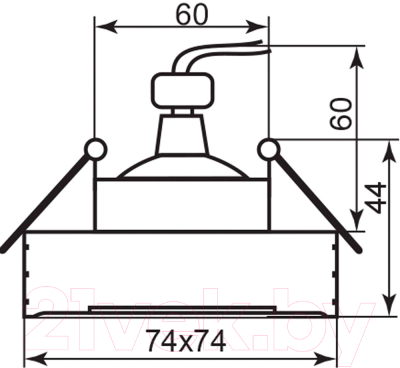 Точечный светильник Feron DL232 (хром, квадрат)