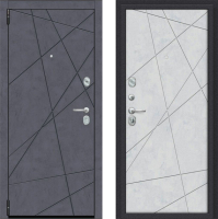 Входная дверь el'Porta Porta R-3 15/15 Graphite Art/Snow Art/Лунный камень (88x205, левая) - 