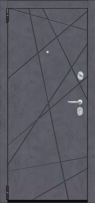 Входная дверь el'Porta Porta R-3 15/15 Graphite Art/Snow Art/Лунный камень (88x205, левая)