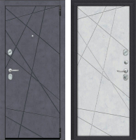 Входная дверь el'Porta Porta R-3 15/15 Graphite Art/Snow Art/Лунный камень (88x205, правая) - 