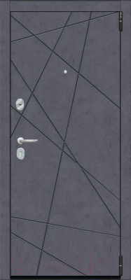 Входная дверь el'Porta Porta R-3 15/15 Graphite Art/Snow Art/Лунный камень (88x205, правая)