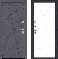 Входная дверь el'Porta Porta R-3 15/15 Graphite Art/Super White/Лунный камень (88x205, левая) - 