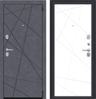Входная дверь el'Porta Porta R-3 15/15 Graphite Art/Super White/Лунный камень (88x205, правая) - 