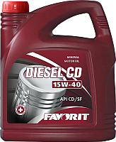 Моторное масло Favorit Diesel CD 15W40 CD/SF / 51971 (5л) - 