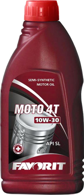 Моторное масло Favorit 4-Takt SAE 10W30 API SL Moto  / 51974 (1л)