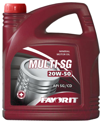 Моторное масло Favorit Multi SG 20W50 API SG/CD / 52063 (5л)
