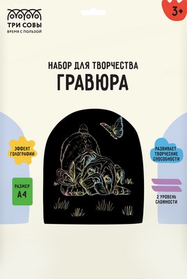 

Гравюра, Мопс и бабочка / GA4_48290