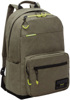 Школьный рюкзак Grizzly RQL-218-1 (хаки/салатовый) - 