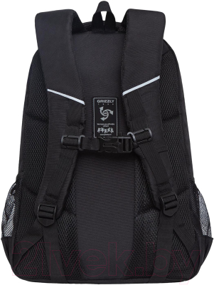 Школьный рюкзак Grizzly RU-230-7f (черный/хаки)