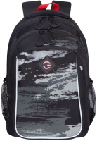Школьный рюкзак Grizzly RB-252-3f (черный/серый) - 