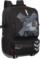 Школьный рюкзак Grizzly RB-357-1 (черный/серый) - 