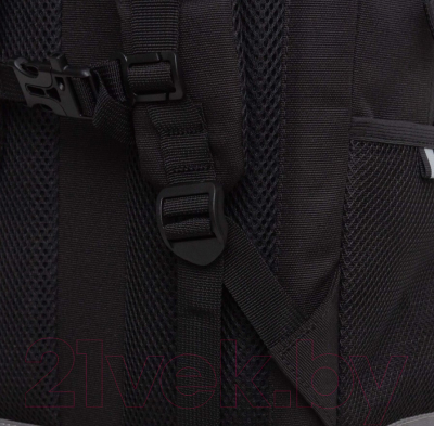 Школьный рюкзак Grizzly RB-357-1 (черный/серый)