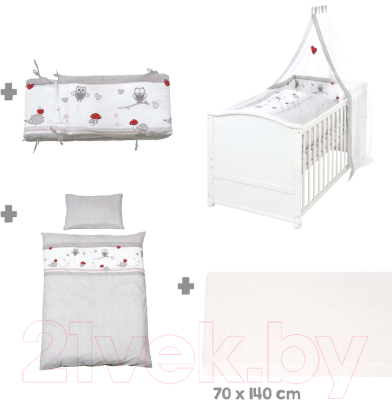 Детская кровать-трансформер Roba 70x140 / 0391W-3V148