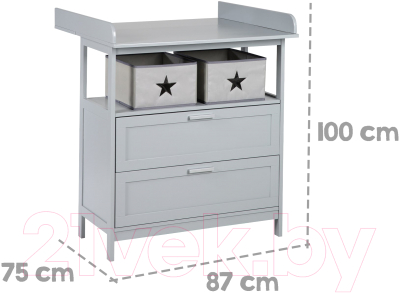 Комод пеленальный Roba Hamburg / 1712040TP (серый)