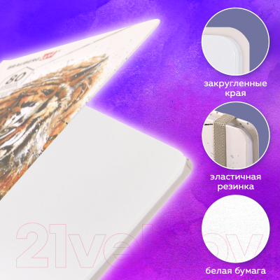 Скетчбук Brauberg Art Debut Тигр / 114580 (80л)