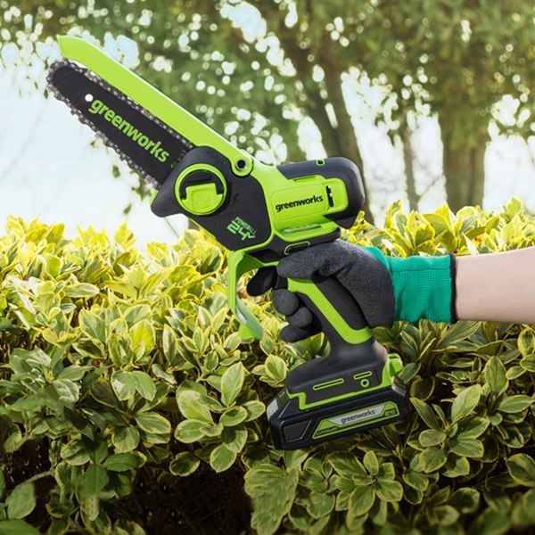 Пила цепная аккумуляторная Greenworks GD24CSMNX бесщеточная 24V 15см / 2008707 (без АКБ и ЗУ)