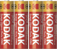 Комплект батареек Kodak Super Heavy Duty Zinc AA R6 4S (4шт) - 