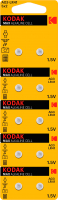 Комплект батареек Kodak Max Button Cell AG3 LR41 10BL (10шт) - 