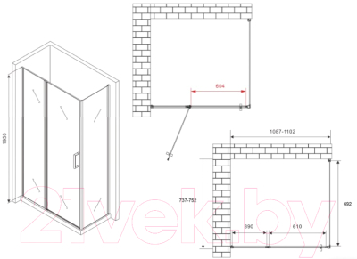 Душевой уголок Abber Sonnenstrand AG04110S-S75