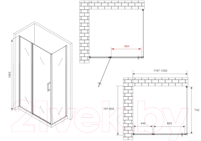 Душевой уголок Abber Sonnenstrand AG04120BS-S80B