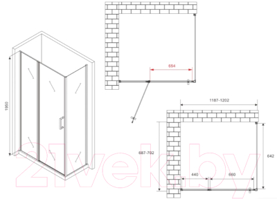 Купить Душевой уголок Abber Sonnenstrand AG04120MS-S70M в Витебске