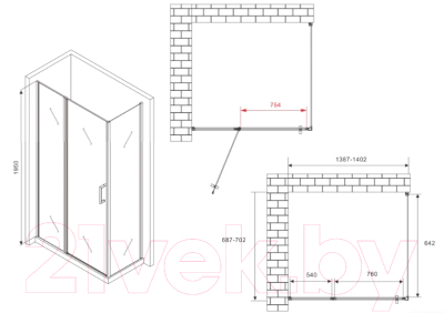 Душевой уголок Abber Sonnenstrand AG04140S-S70