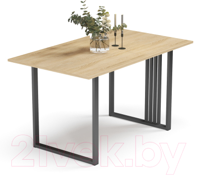 Обеденный стол Mio Tesoro Laim 120x70 (дуб сонома/черный)