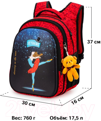 Школьный рюкзак Sky Name R1-039 (с брелком мишка)