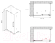 Миниатюра изображения товара Душевой уголок Abber Schwarzer Diamant AG30140H-S75