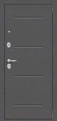 Входная дверь el'Porta Porta R-2 104.П61 Bianco Veralinga/антик серебро (98x205, правая)