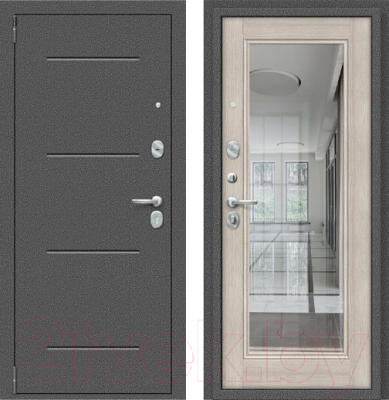 Входная дверь el'Porta Porta R-2 104.П61 Cappuccino Veralinga/антик серебро (88x205, левая)