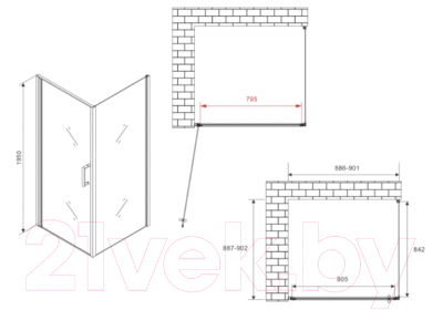 Душевой уголок Abber Sonnenstrand AG04090-S90