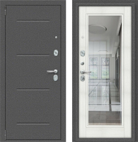 Входная дверь el'Porta Porta R-2 104.П61 Bianco Veralinga/антик серебро (88x205, левая) - 