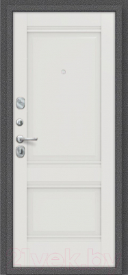 Входная дверь el'Porta Porta R-2 104.K42 Alaska/антик серебро (88x205, левая)