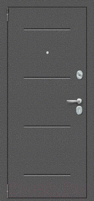 Входная дверь el'Porta Porta R-2 104.K42 Alaska/антик серебро (98x205, левая)