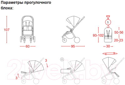 Детская универсальная коляска Carrello Ultimo 2 в 1 2023 / CRL-6515 (Aqua Blue)