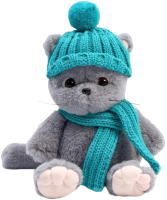 Мягкая игрушка Milo Toys Кот Шанти с шапкой и шарфом / 9470990 - 