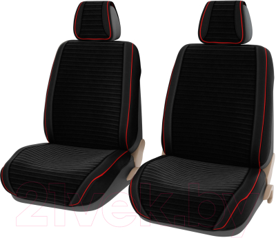 Комплект накидок на автомобильные сиденья PSV Bliss 2 Premium / 134888 (2шт, черный/красный)