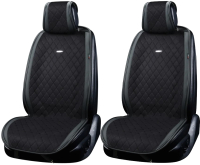 Комплект накидок на автомобильные сиденья PSV Kosmos / 134935 (2шт, черная отстрочка/черный) - 