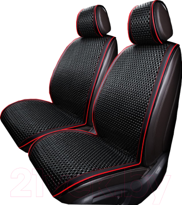 Комплект накидок на автомобильные сиденья PSV Profit / 134344 (черный/красный)