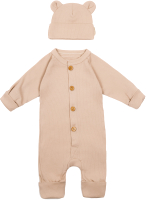 Комплект одежды для малышей Amarobaby Fashion / AB-OD21-FS5001/03-56 (бежевый, р. 56) - 