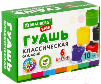 Гуашь Brauberg Kids / 192374 (6цв)