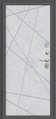 Входная дверь el'Porta Porta R-2 104.15 Snow Art/антик серебро (88x205, правая)