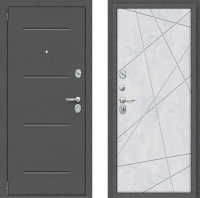 

Входная дверь el'Porta, Porta R-2 104.15 Snow Art/антик серебро