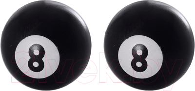 Колпачок для ниппеля велосипедного Oxford 2023 8 Ball Valve Caps / OX767 (черный)