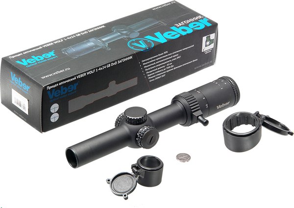 Оптический прицел Veber Загонник Wolf 1-4x24 GB DnD