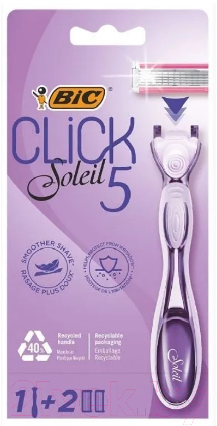 Бритвенный станок Bic Soleil Click 5 (+ 2 кассеты)