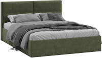 Двуспальная кровать ТриЯ Глосс универсальный тип 1 с ПМ и заглушиной 160x200 (Jercy Deep Green) - 